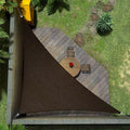 Amgo Custom Size 9' x 16' x 18.4' Brown Right Triangle Sun Shade Sail UPF50+ by Amgo