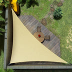 Amgo Custom Size 14' x 20' x 24.4' Beige Right Triangle Sun Shade Sail UPF50+ by Amgo
