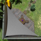 Amgo Custom Size 14' x 14' x 19.8' Gray Right Triangle Sun Shade Sail UPF50+ by Amgo