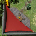 Amgo Custom Size 10' x 13' x 16.4' Red Right Triangle Sun Shade Sail UPF50+ by Amgo
