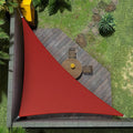 Amgo Custom Size 9' x 9' x 12.7' Red Right Triangle Sun Shade Sail UPF50+ by Amgo