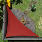 Amgo Custom Size 9' x 9' x 12.7' Red Right Triangle Sun Shade Sail UPF50+ by Amgo