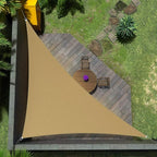 Amgo Custom Size 19' x 23' x 29.8' Sand Beige Right Triangle Sun Shade Sail by Amgo