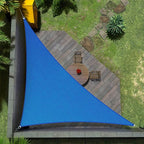 Amgo Custom Size 18' x 22' x 28.4' Blue Right Triangle Sun Shade Sail UPF50+ by Amgo