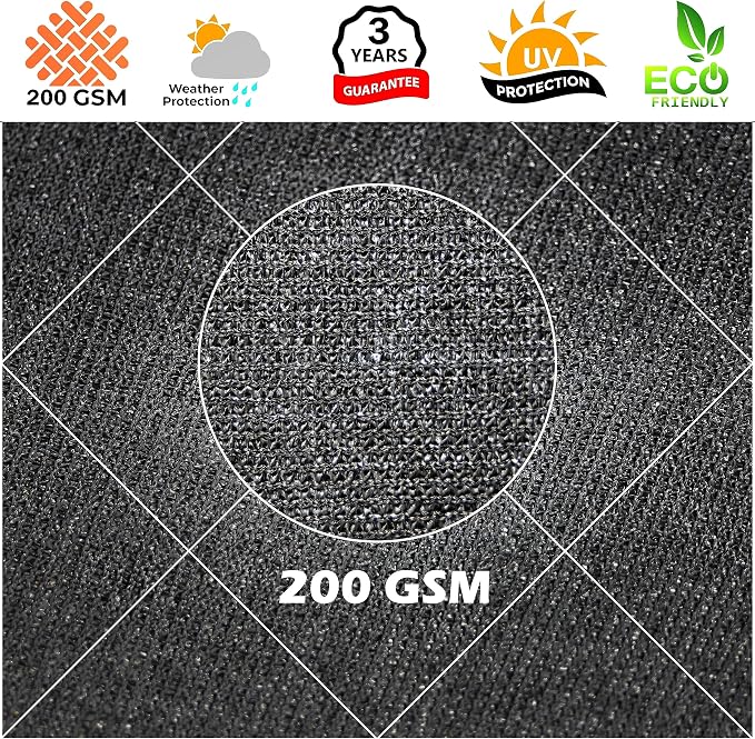 Royal Shade 11' x 18' x 21.1' Black Right Triangle Sun Shade Sail Order to Make - Image 8