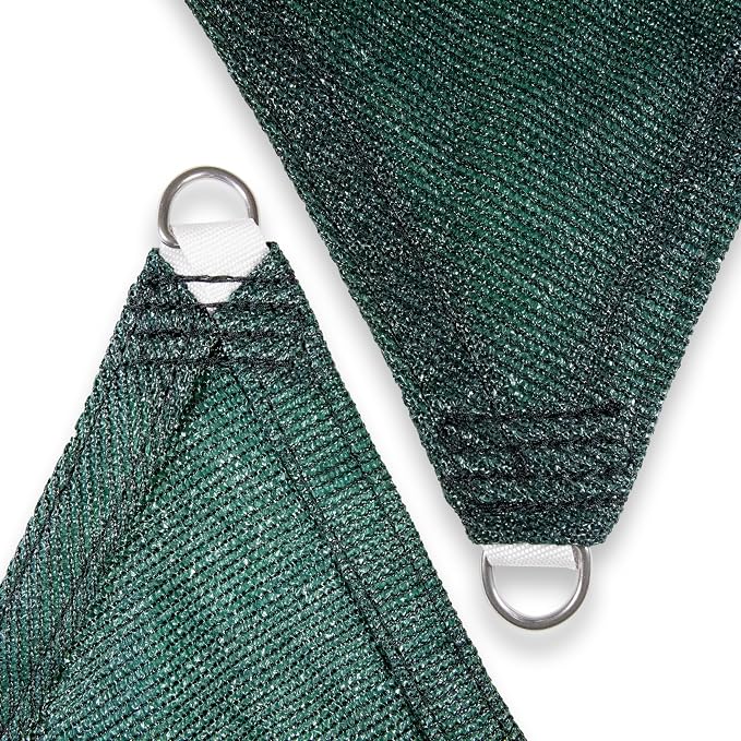 Amgo Custom Size 14' x 14' x 14' Green Triangle Sun Shade Sail UPF50+ AGTAPT10 - Image 8