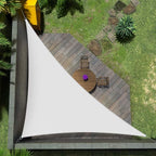Amgo Custom Size 5' x 5' x 7.1' White Right Triangle Sun Shade Sail UPF50+ by Amgo