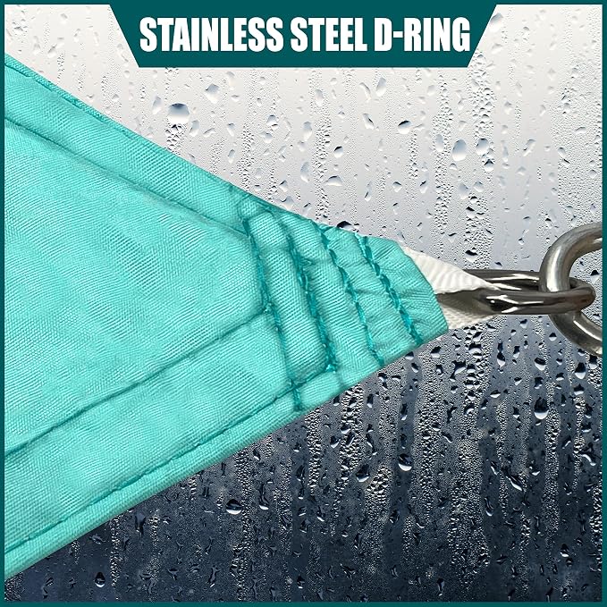Royal Shade 5' x 9' x 10.3' Turquoise Triangle Waterproof Sun Shade Sail Order - Image 4