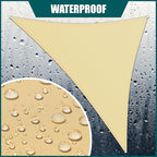 Royal Shade 13' x 24' x 27.3' Beige Triangle Waterproof Sun Shade Sail Order to - Image 2