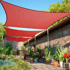 20' x 23' Red Sun Shade Sail UPF50 Rectangle smTAPR0816 Canopy Fabric Cloth by ShadeMart