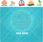Royal Shade 0 8' x 1 2' Turquoise Rectangle Sunshade Sail - Image 8