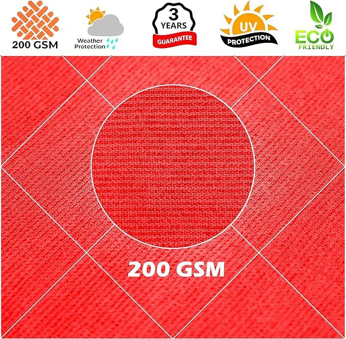 Royal Shade 6' x 19' Red Rectangle Square Sun Shade Sail Order to Make - Image 8