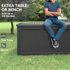 330 Gallon Outdoor Storage Box, Resin Large Deck Box Outdoor Waterproof Storage - Image 6