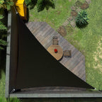 Amgo Custom Size 23' x 23' x 32.5' Black Right Triangle Sun Shade Sail UPF50+ by Amgo